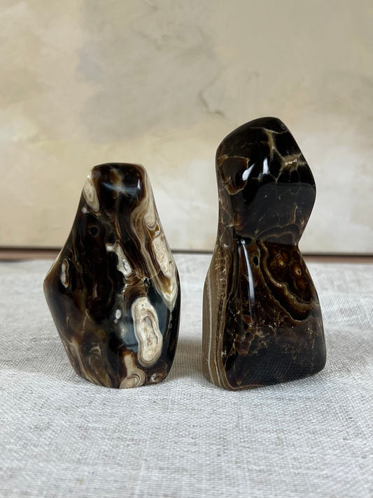 Chocolate Calcite Freeforms (18AE, 24AH)