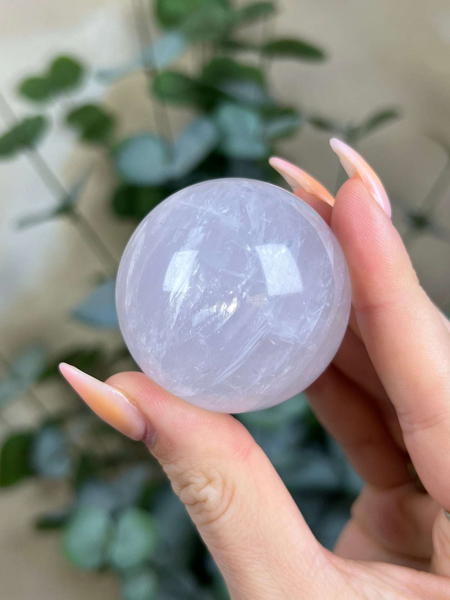 Periwinkle Rose Quartz Sphere (23AI)