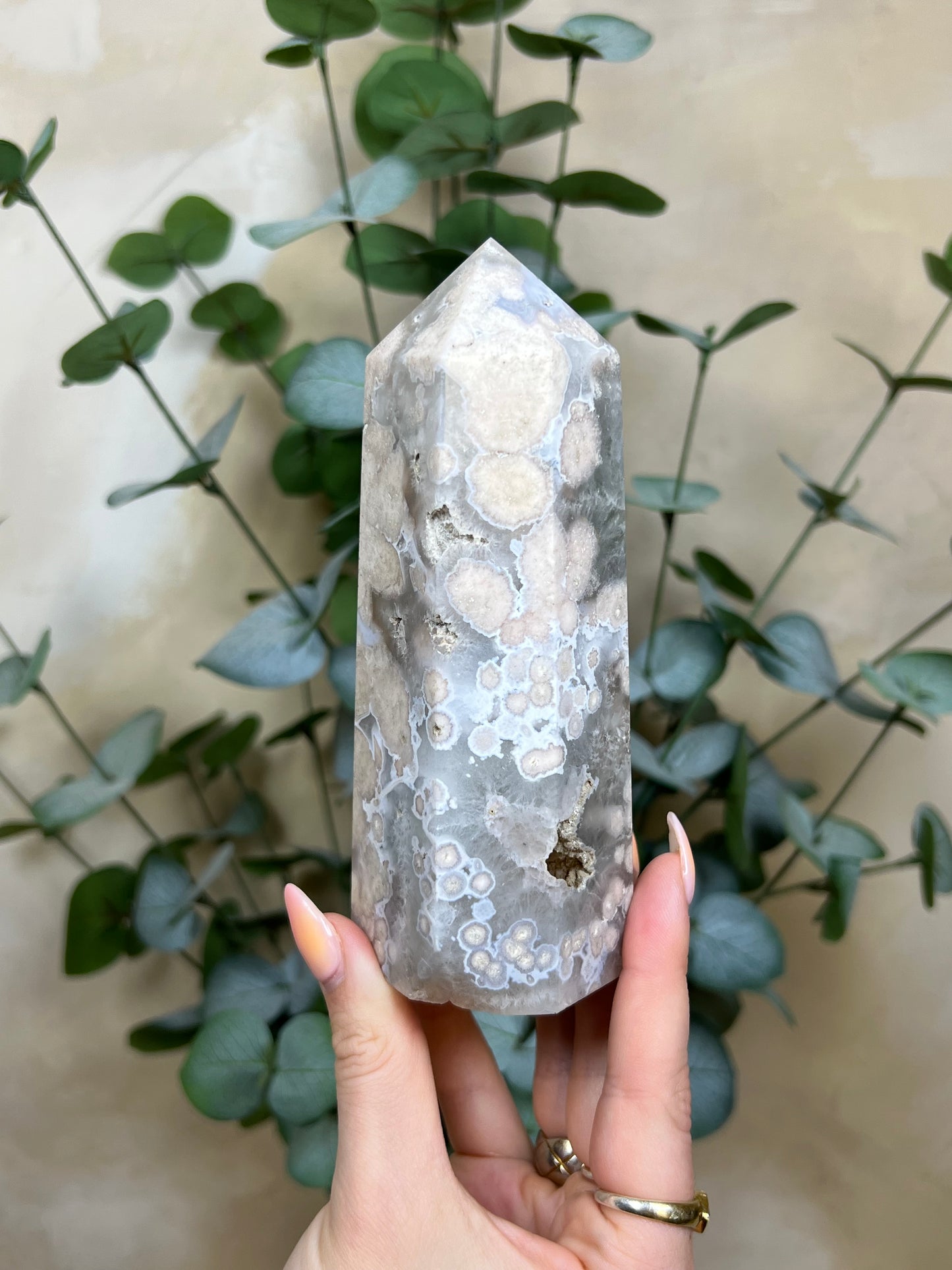 Flower Agate Tower, Chlorite Quartz (186AA)