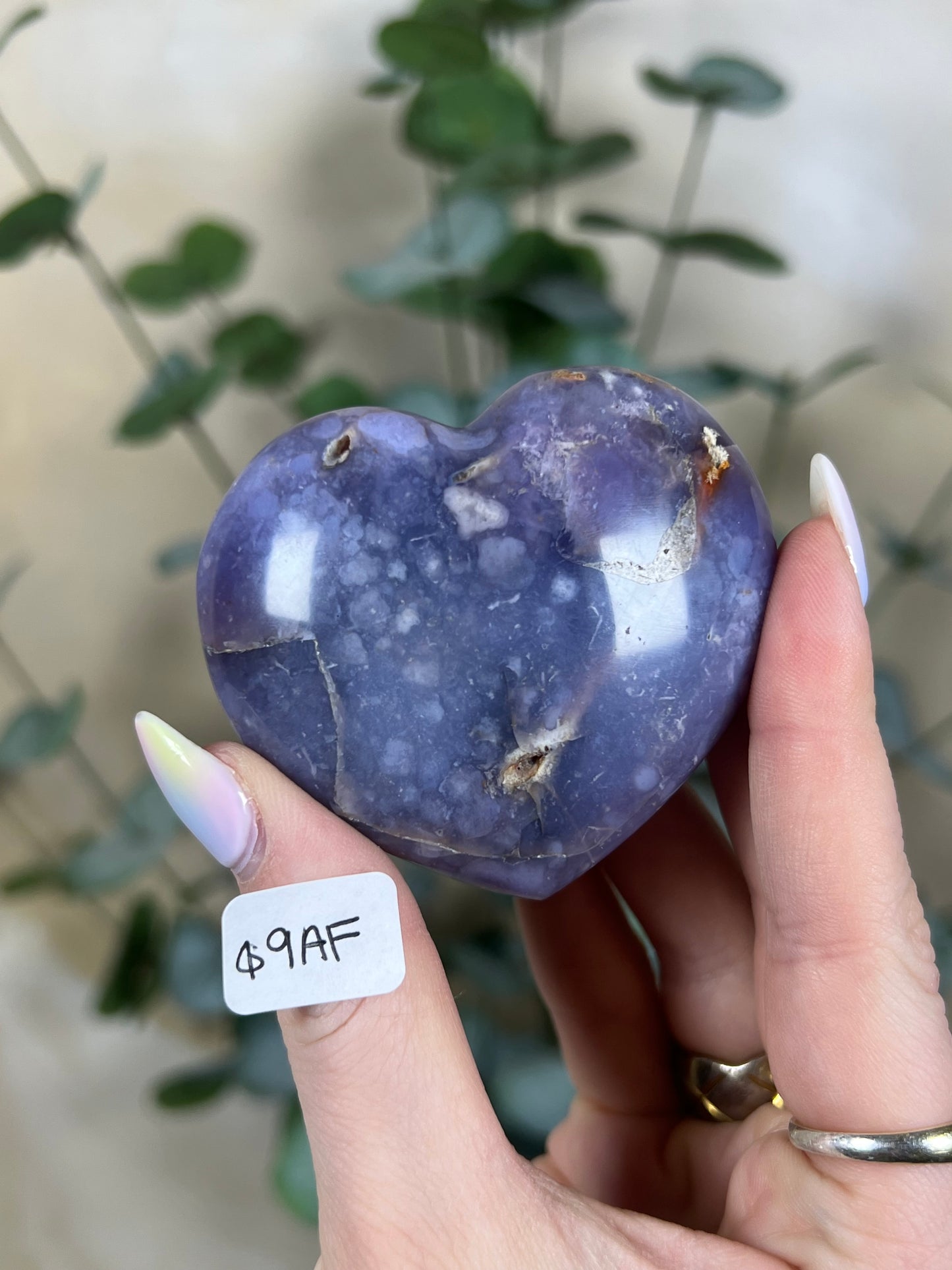 Violet Agate Hearts (9AF, 17AA)