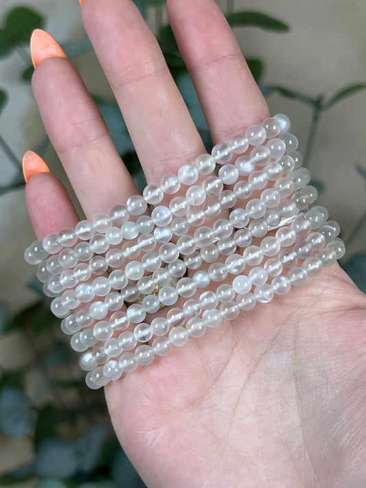 White Moonstone Bracelets