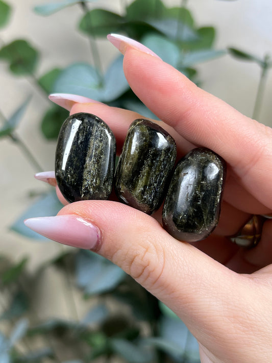 Gemmy Green Tourmaline Tumbles