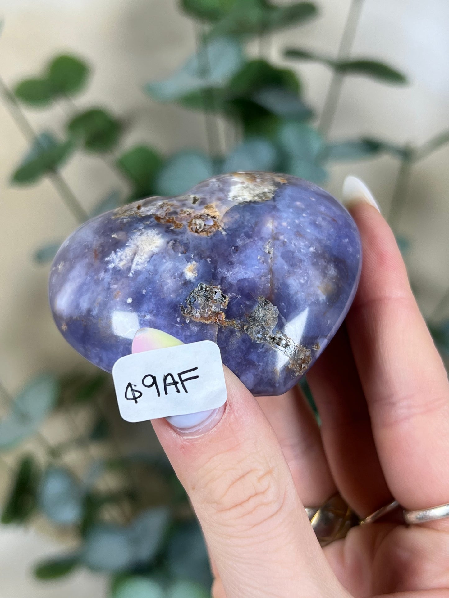 Violet Agate Hearts (9AF, 17AA)