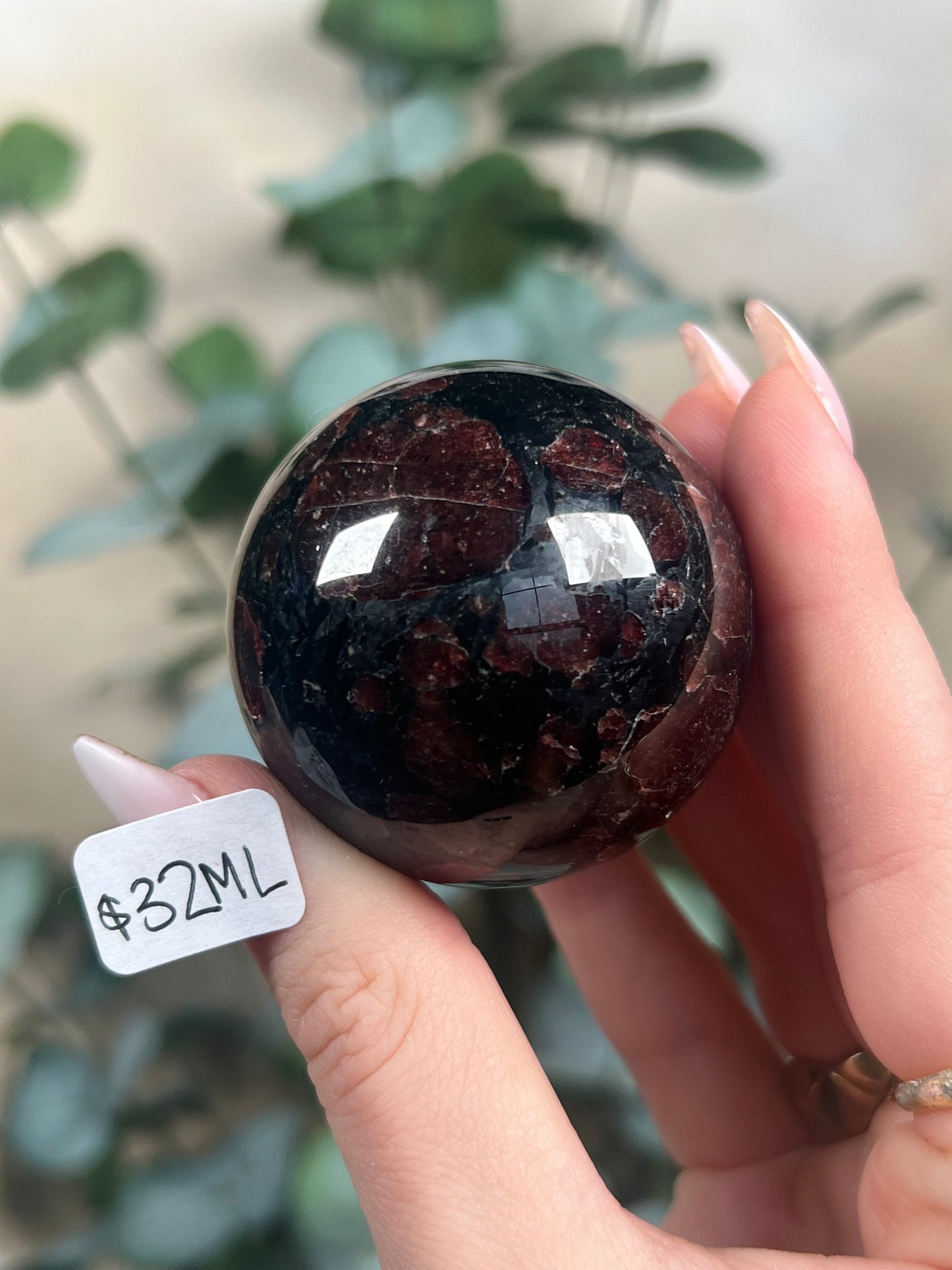 Garnet in Tourmaline Spheres (32MK, 32ML, 32MM)