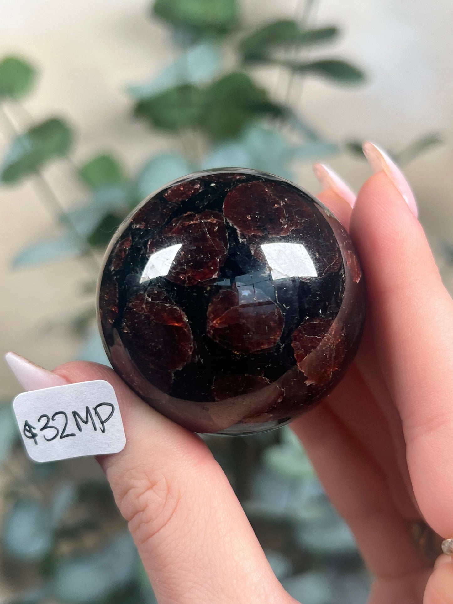 Garnet in Tourmaline Spheres (32MN, 32MP, 32MQ)