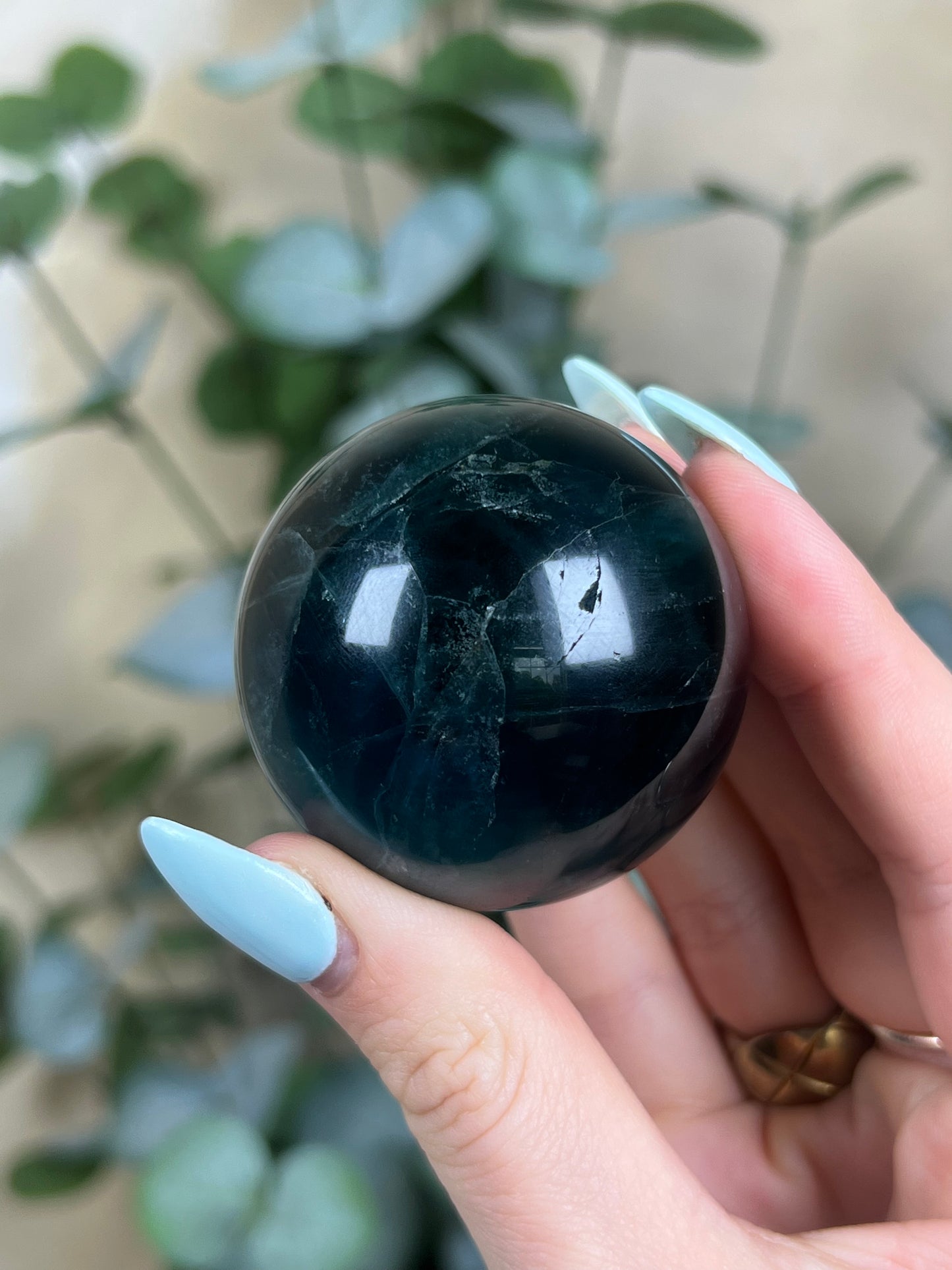 Blue Fluorite Sphere (50AB)