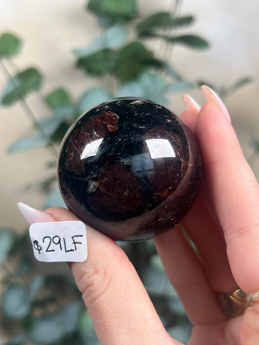 Garnet in Tourmaline Spheres (29-30, 4 options)