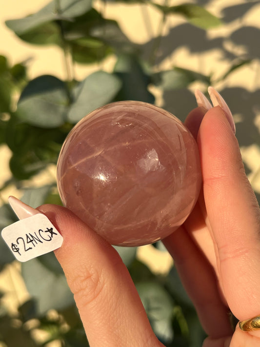 Star Rose Quartz Spheres (22NN, 22NP, 24NC)