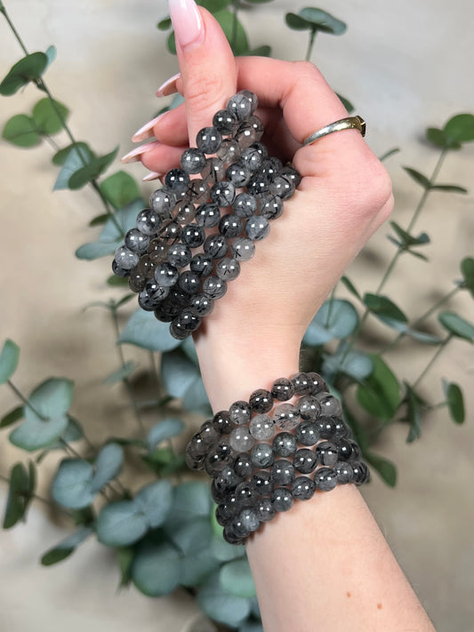 Tourmaline in Quartz Bracelets