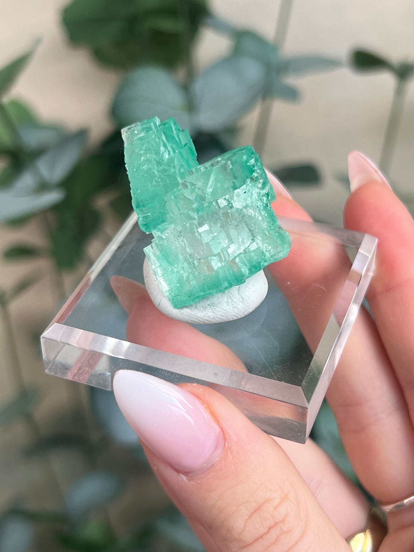 Green Halite with Display Block (55KX)