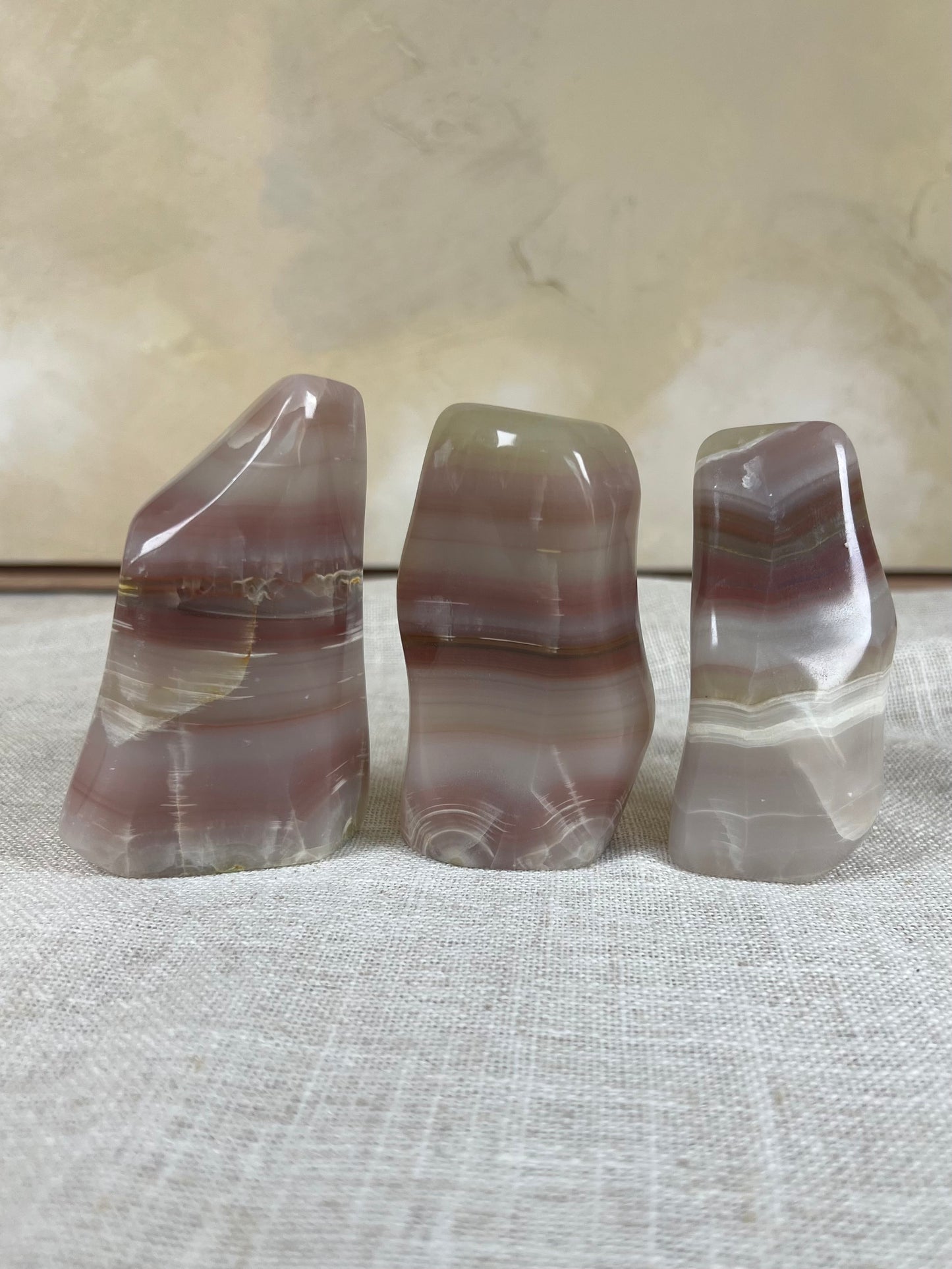 Pink Banded Calcite Freeforms (3 options)