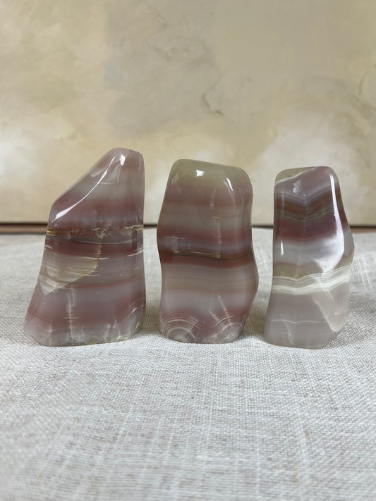Pink Banded Calcite Freeforms (3 options)
