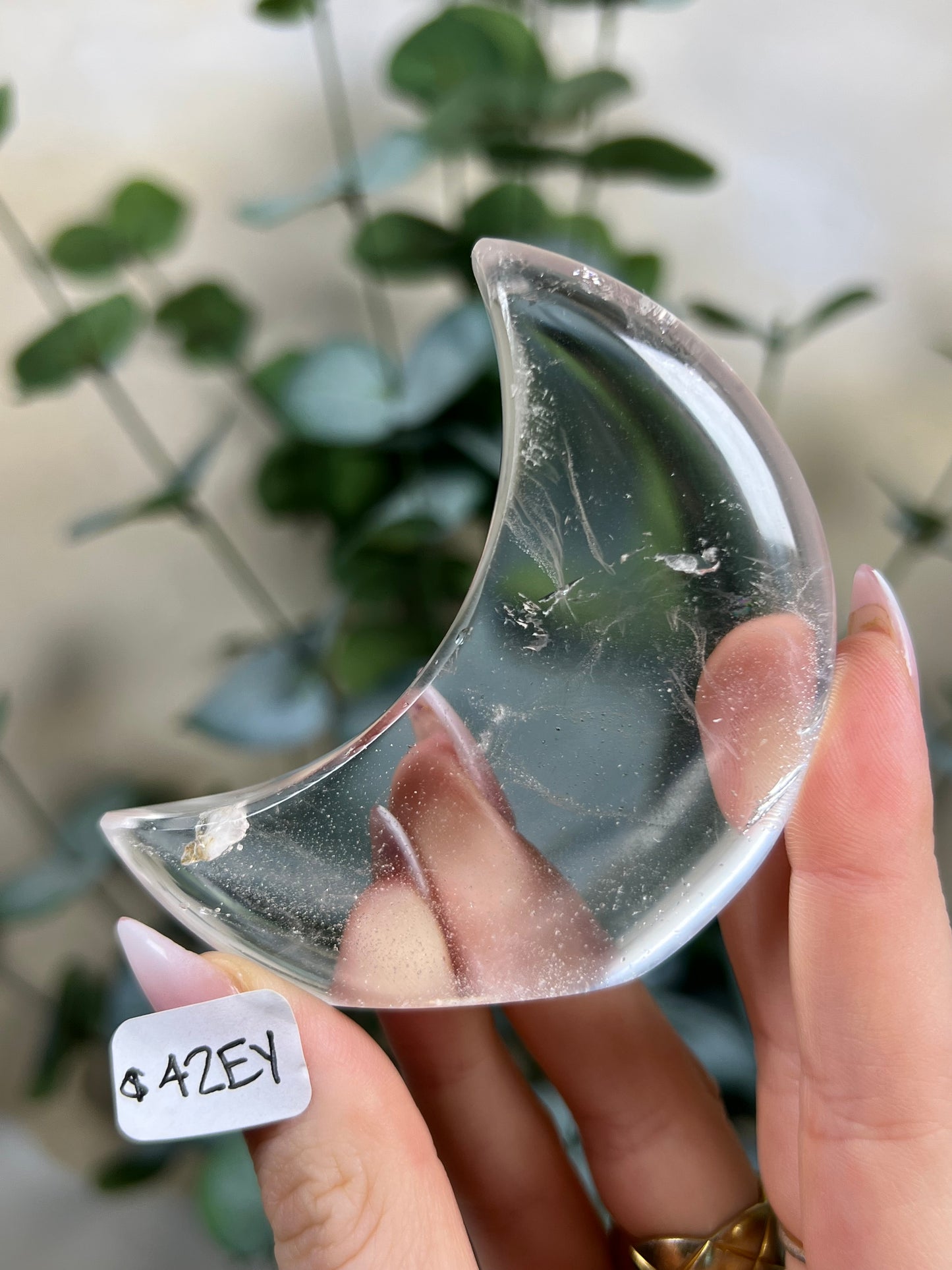 Clear Quartz Standing Moons (42EY, 43EM)