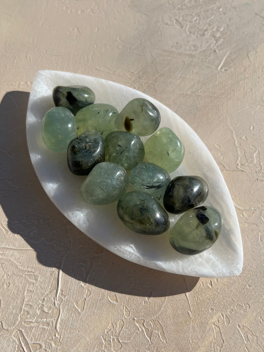 Prehnite with Epidote Tumble