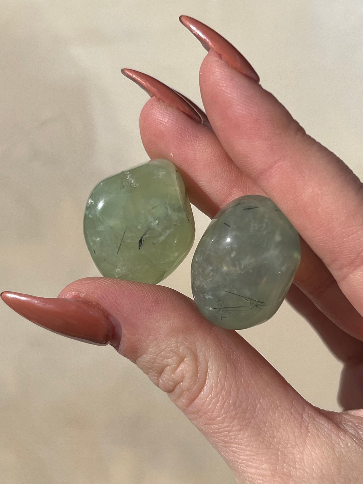 Prehnite with Epidote Tumble