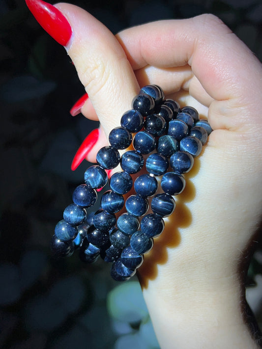 Blue Tigers Eye Bracelets