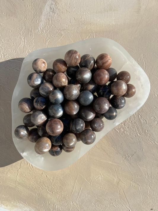 HQ Moonstone Sunstone Mini Spheres