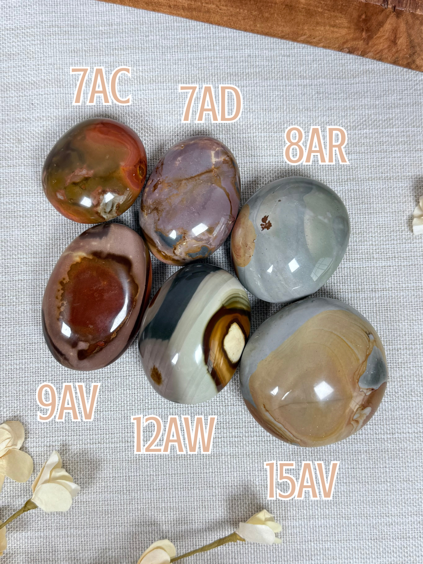 Polychrome Jasper Palms (6 options)